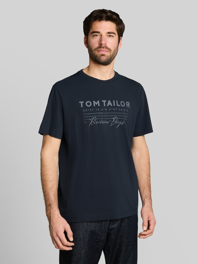 T-shirt au look usé par Men, sky captain blue