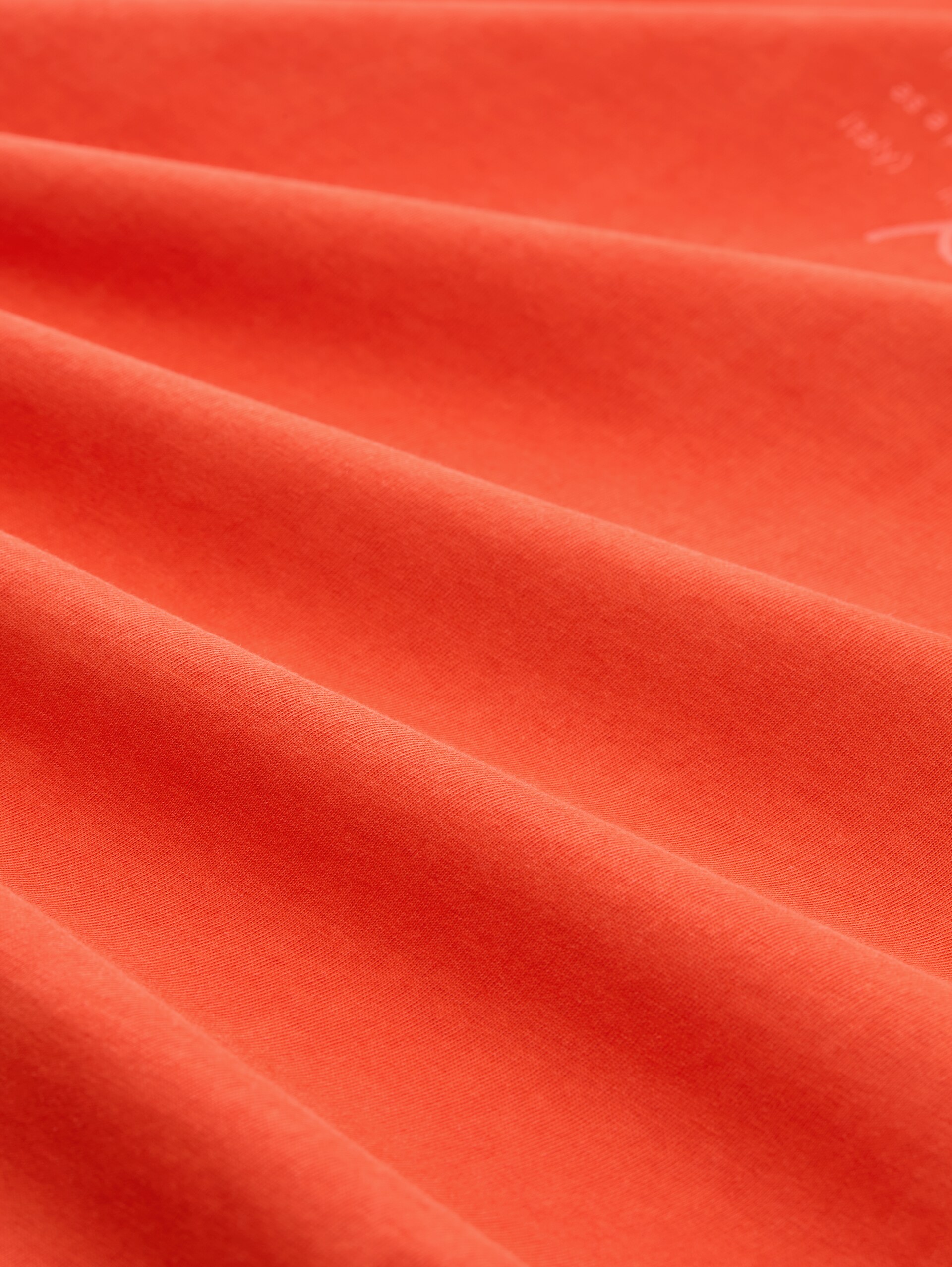T-shirt with a worn look - orange red - Material view