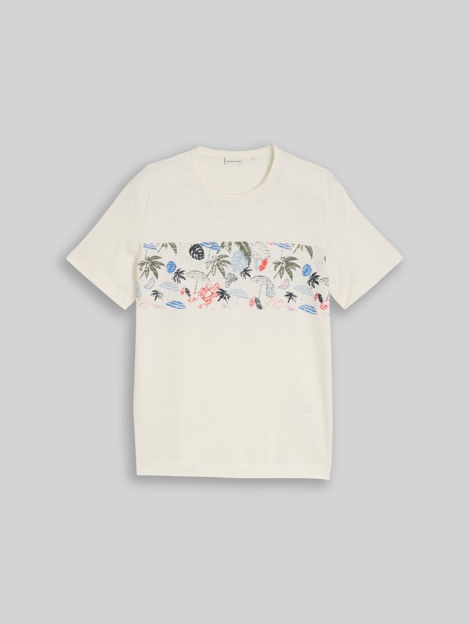 T-Shirt mit Print von Men, Gardenia White