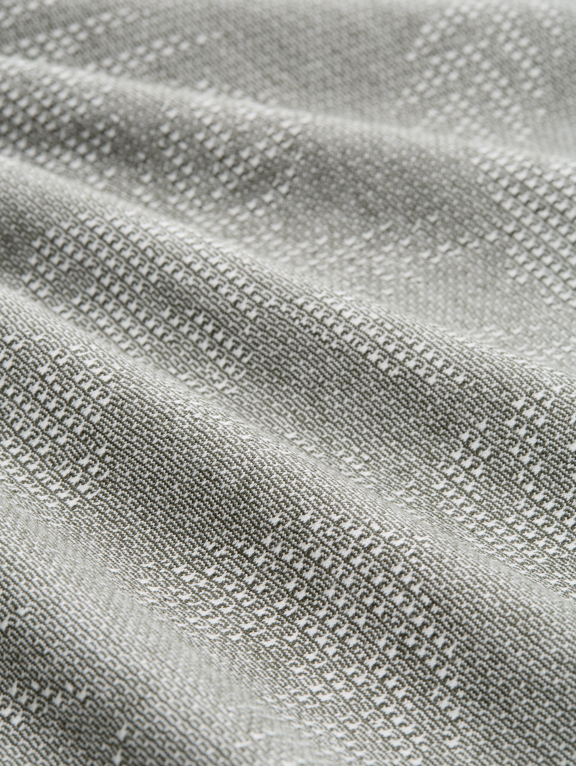 Jacquard poloshirt met patroon - green leaf jacquard design