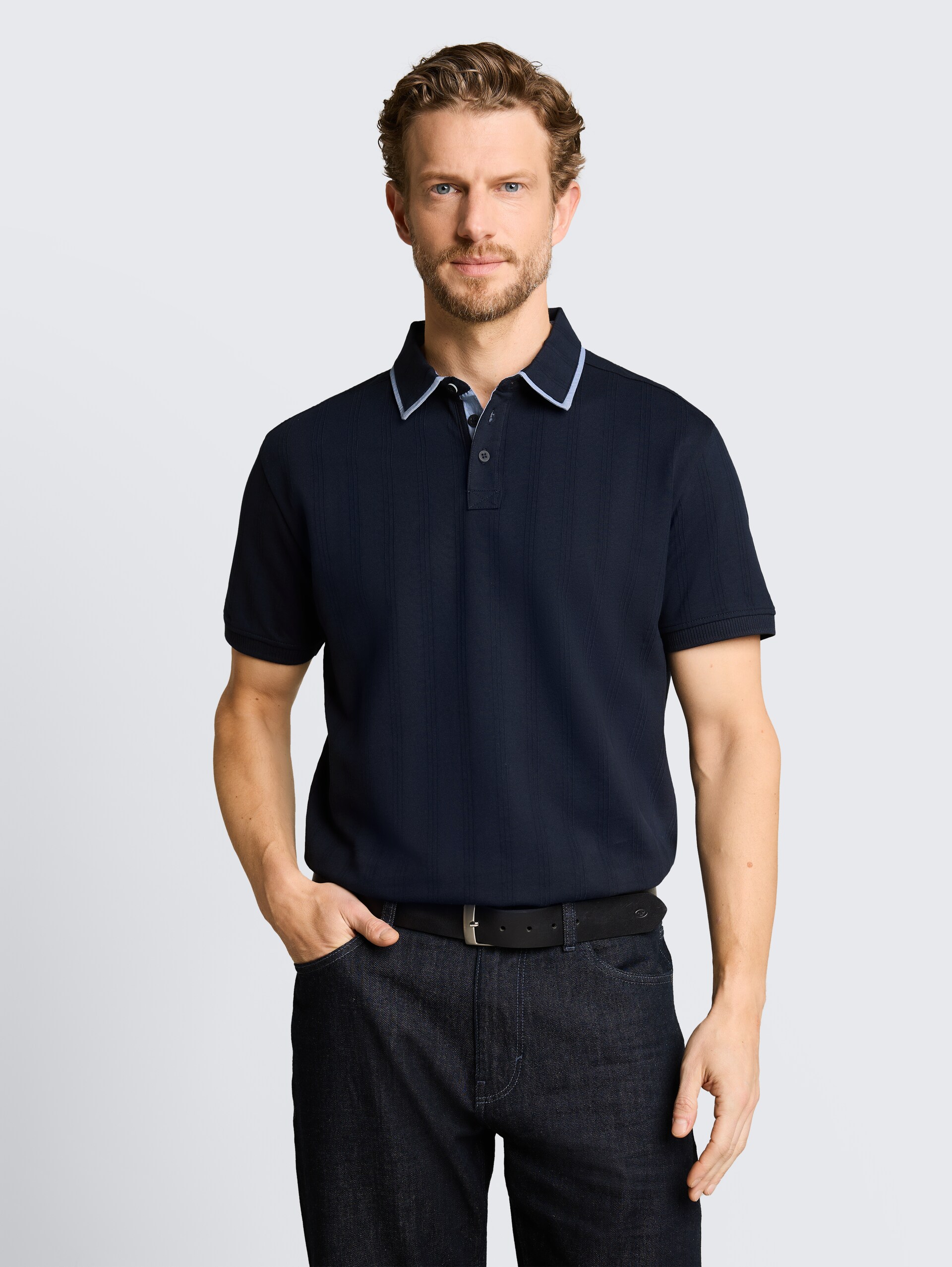 Polo van katoen - sky captain blue