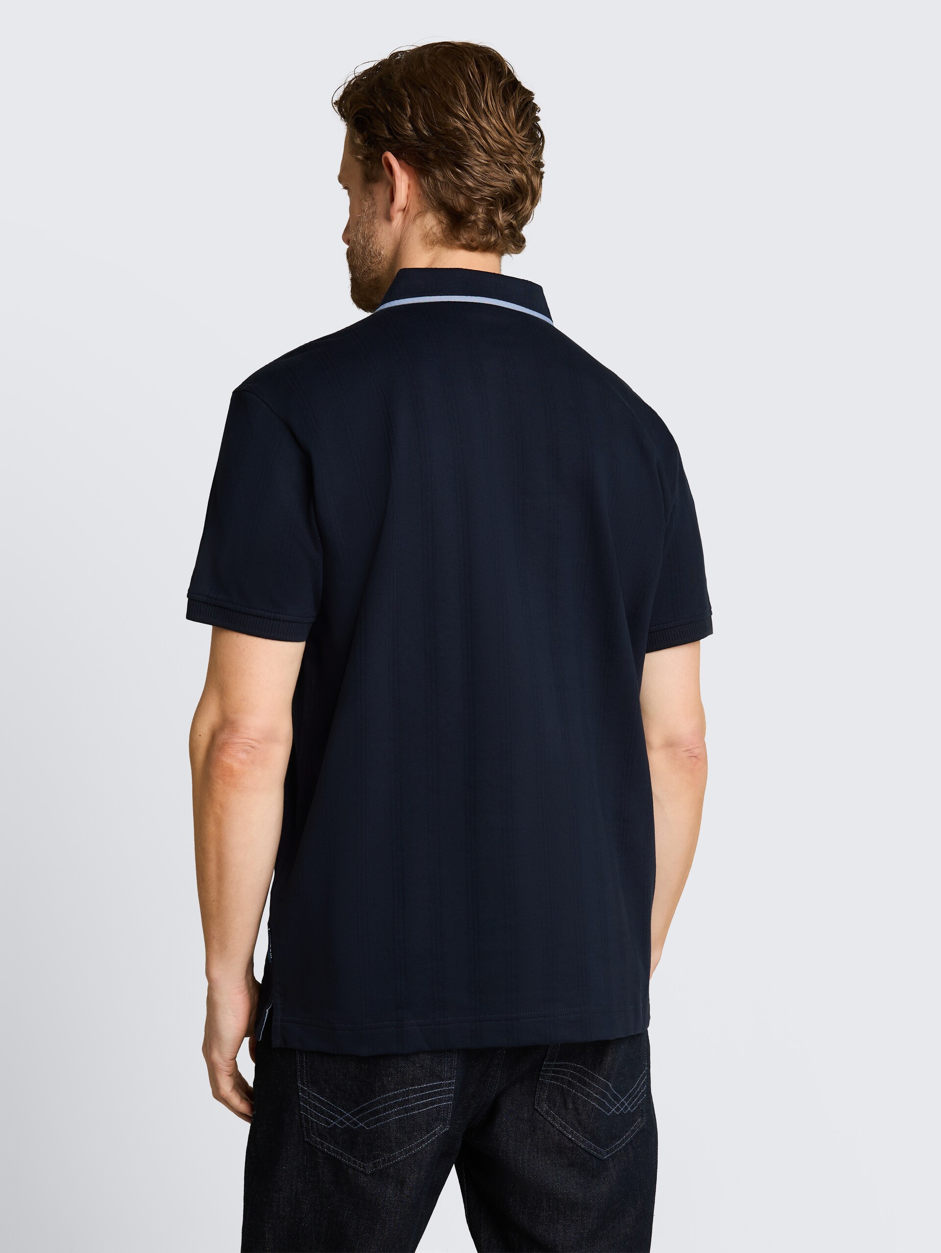 Polo van katoen - sky captain blue