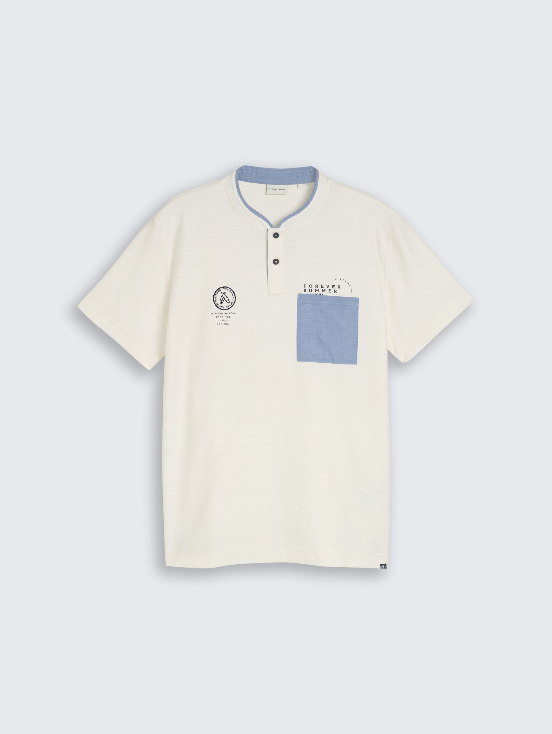 Poloshirt met borstzak - Gardenia White