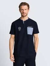 Polo avec poche poitrine - sky captain blue