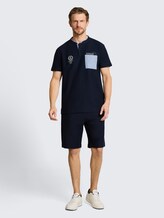 Polo avec poche poitrine - sky captain blue