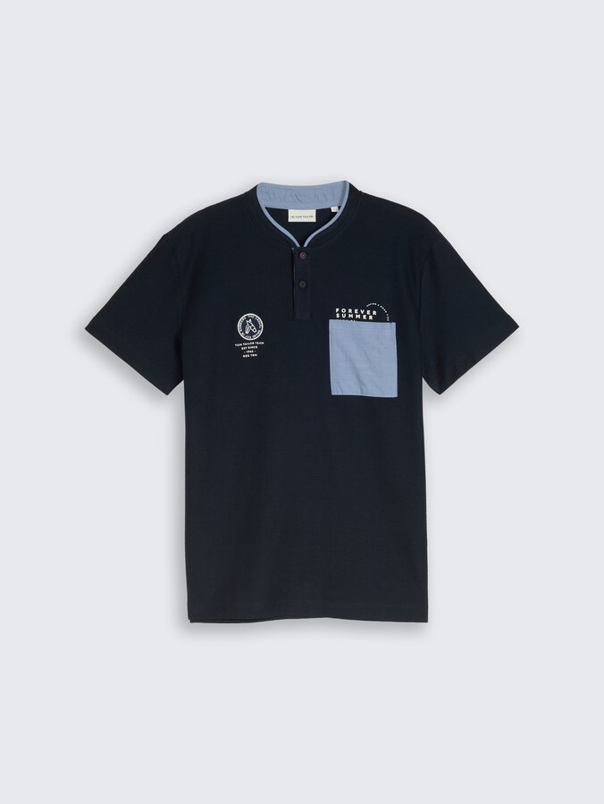 Poloshirt mit Brusttasche von Men, sky captain blue