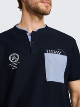 Polo avec poche poitrine - sky captain blue
