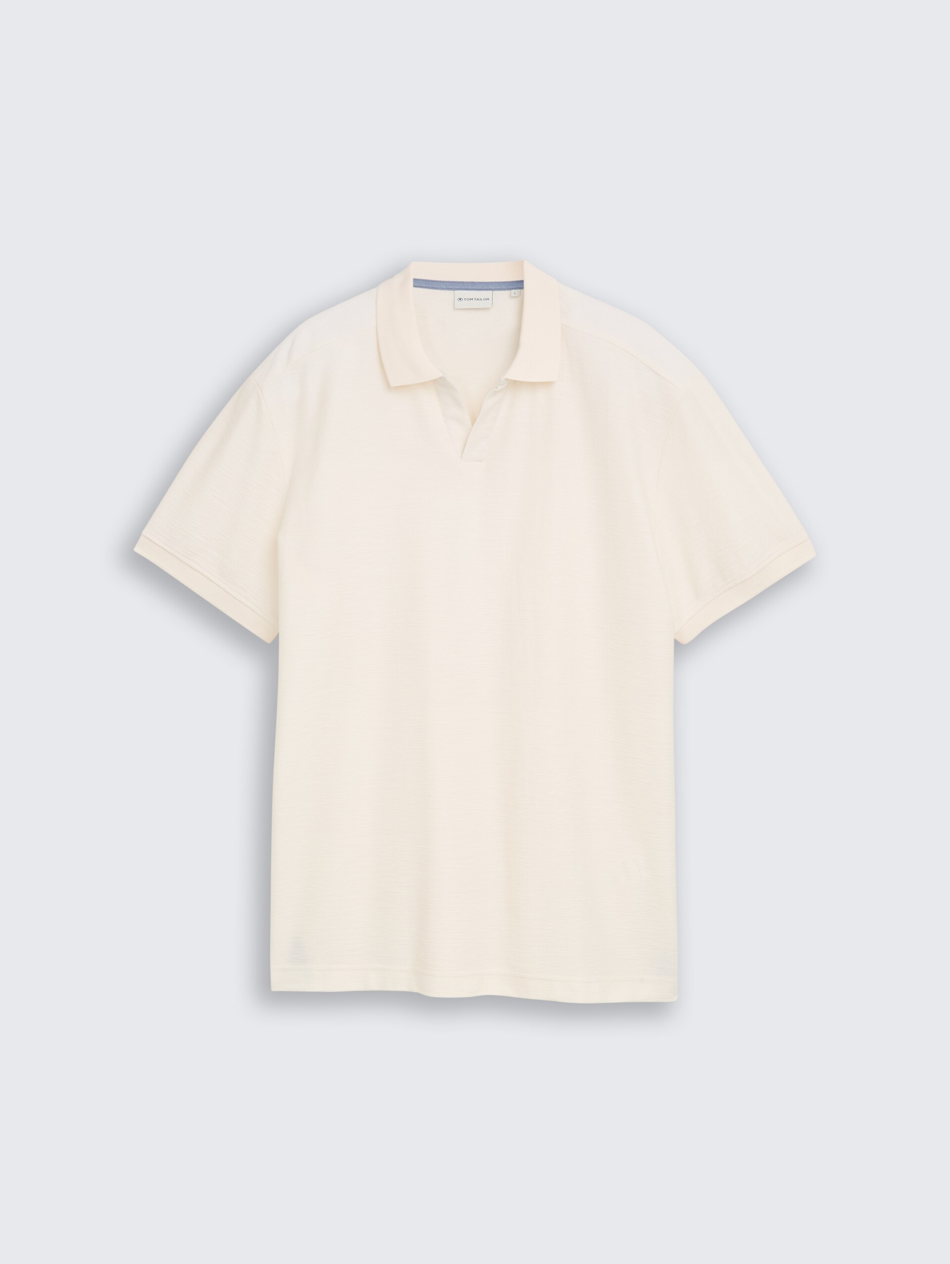 Poloshirt met ottoman-structuur - Gardenia White