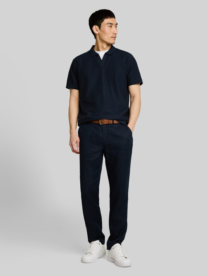 Poloshirt mit Ottoman-Struktur von Men, sky captain blue