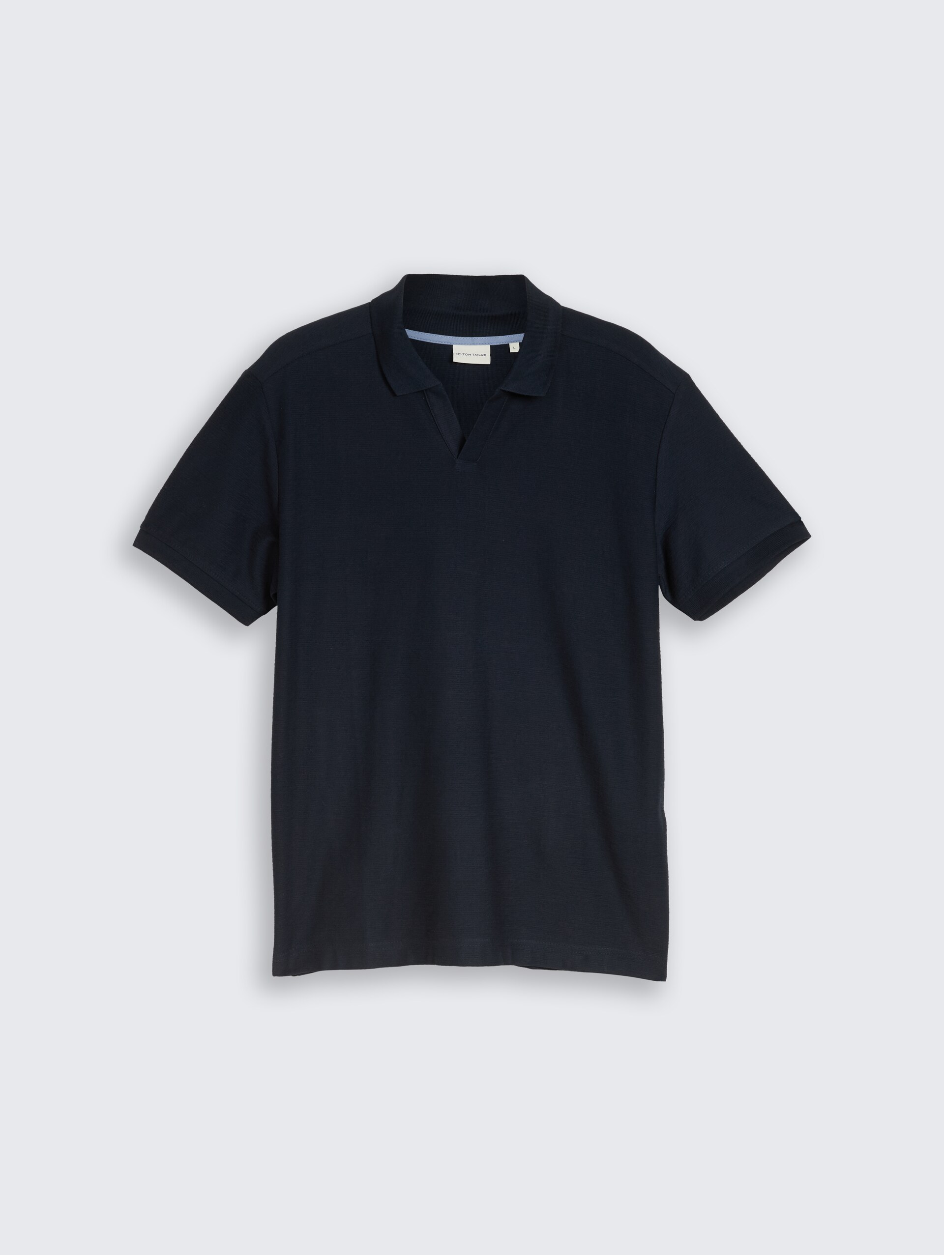 Poloshirt mit Ottoman-Struktur - sky captain blue