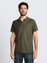Poloshirt mit Ottoman-Struktur - deep leaf green