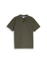 Sélectionné, Polo à texture ottomane par Tom Tailor, verdoyant