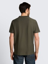 Poloshirt mit Ottoman-Struktur - deep leaf green