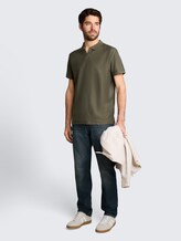 Poloshirt mit Ottoman-Struktur - deep leaf green