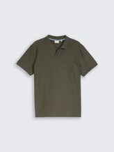 Poloshirt mit Ottoman-Struktur - deep leaf green