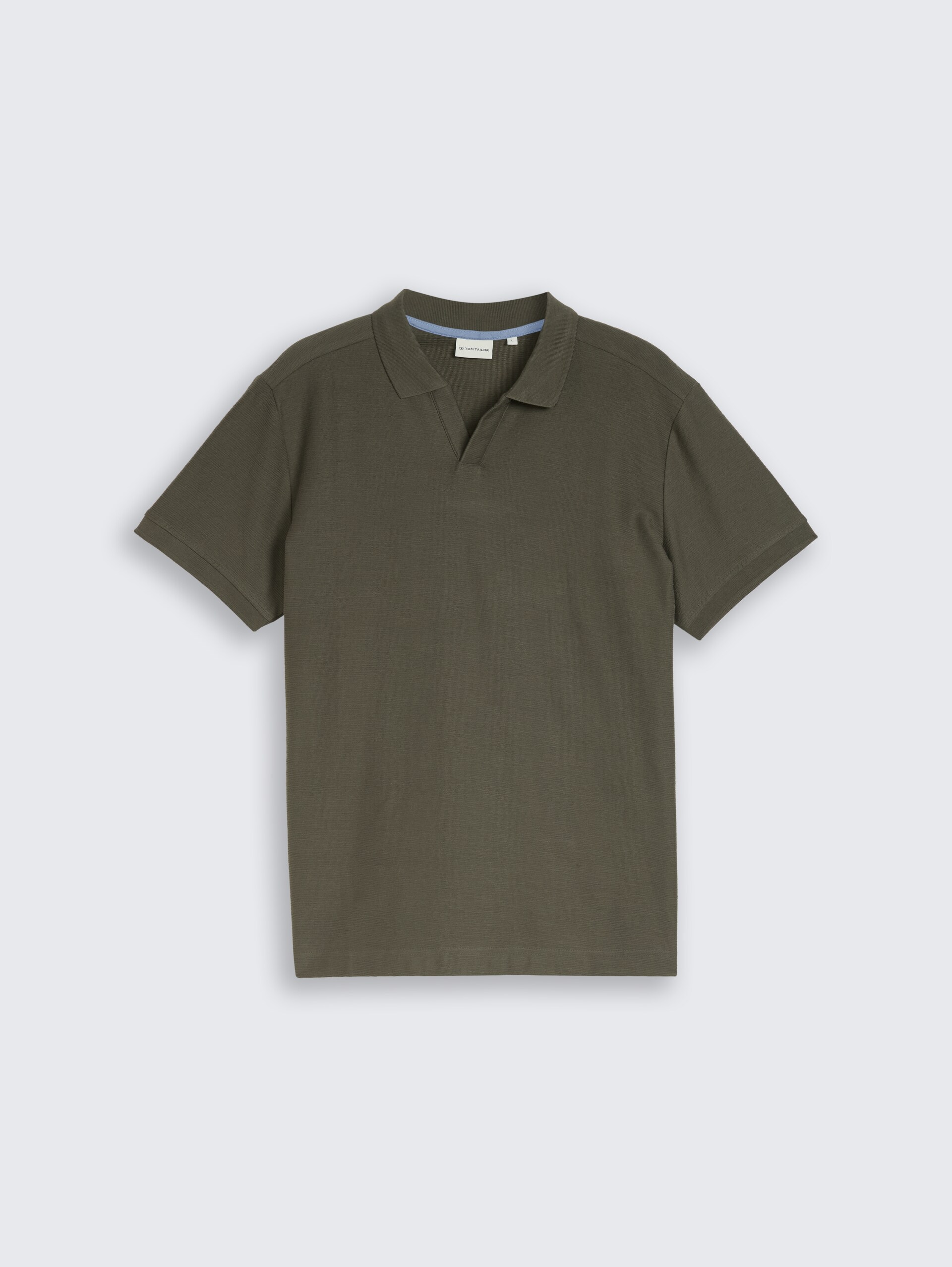 Poloshirt mit Ottoman-Struktur - deep leaf green
