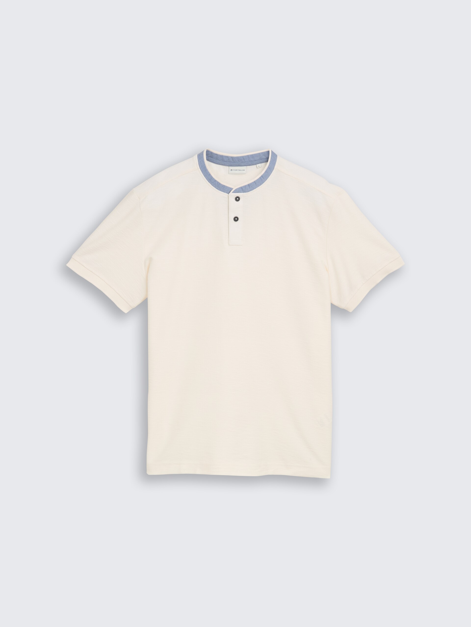Poloshirt met opstaande kraag - Gardenia White