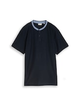 Nicht ausgewählt, Poloshirt mit Stehkragen von Tom Tailor, blau