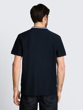 Poloshirt mit Stehkragen - sky captain blue