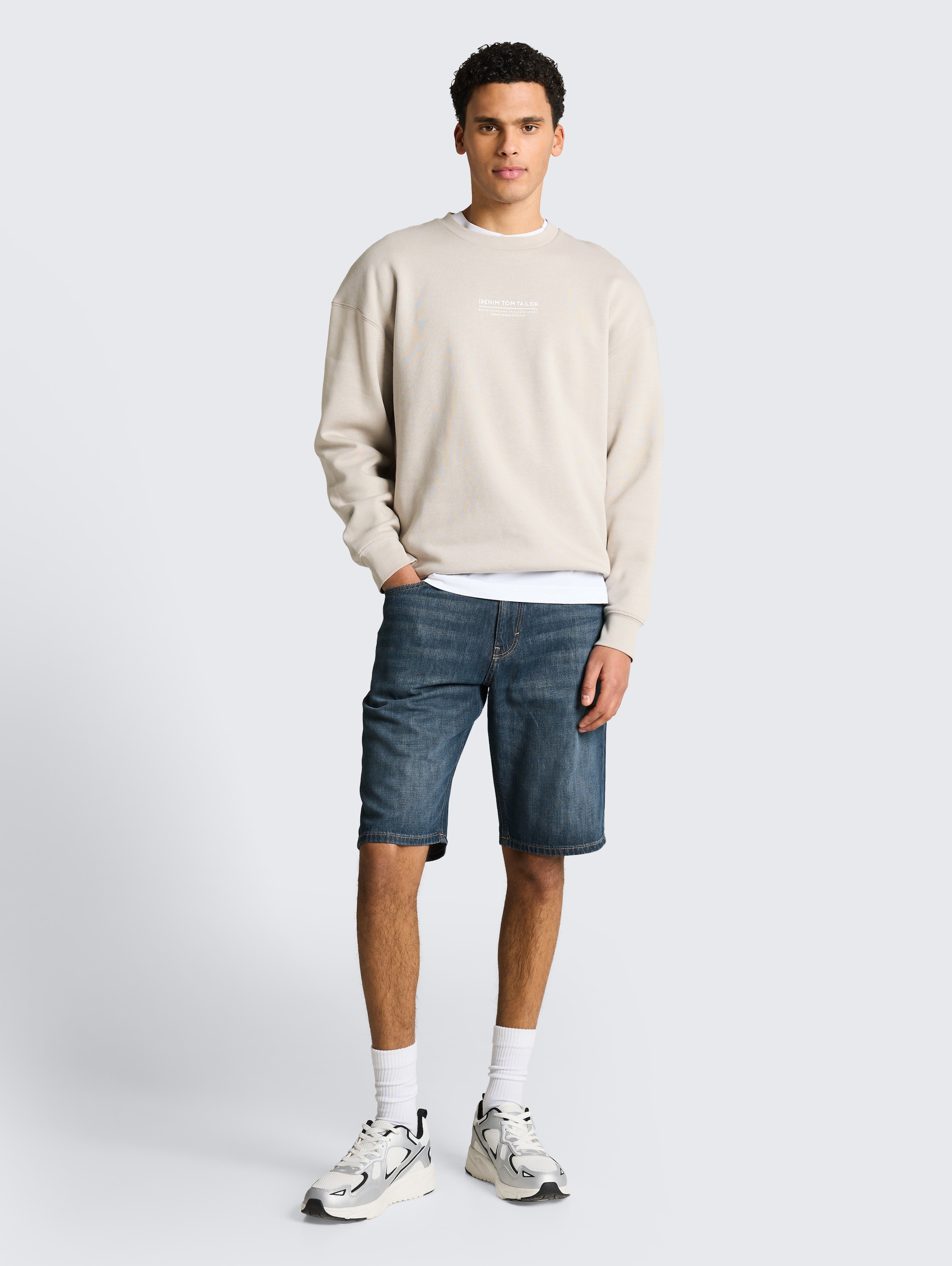 TTMARVIN STRAIGHT Ultralight jeansshort - used_dark_stone_blue_denim - 