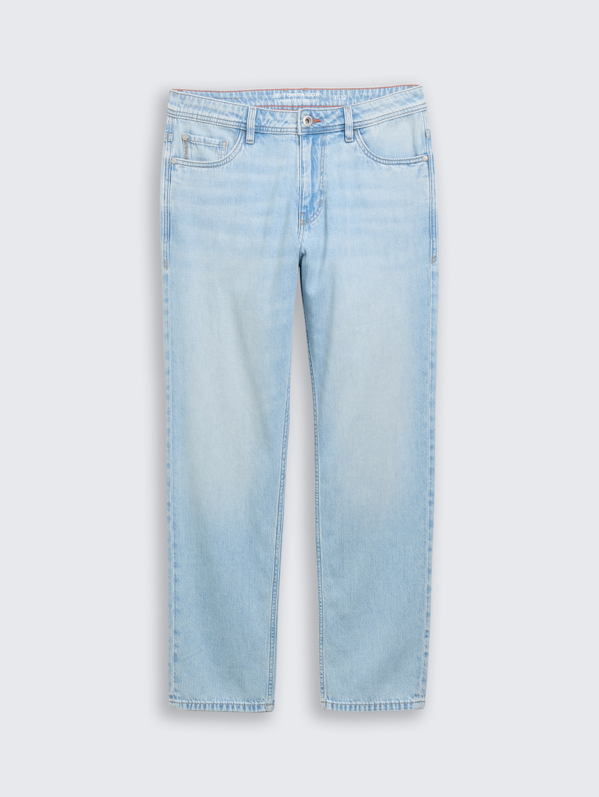 TTMARVIN STRAIGHT Jeans - Used Bleached Blue Denim - Vorder-Produkt-Ansicht