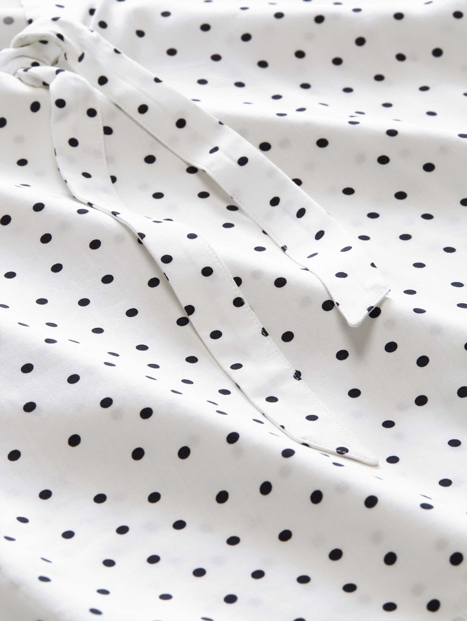 Chemisier à pois - white small dot design - Vue de la matière