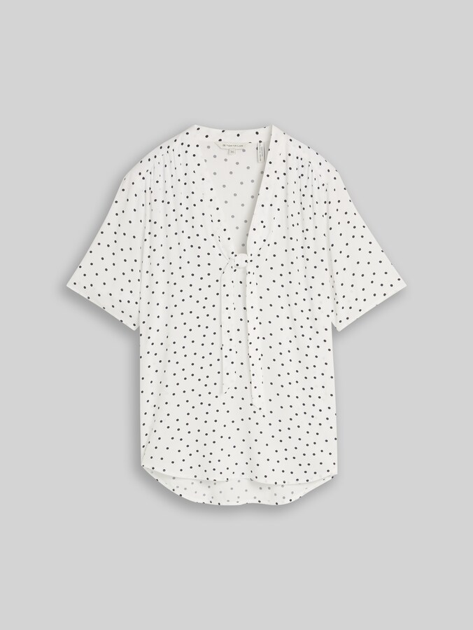Bluse mit Punktemuster von Women, white small dot design