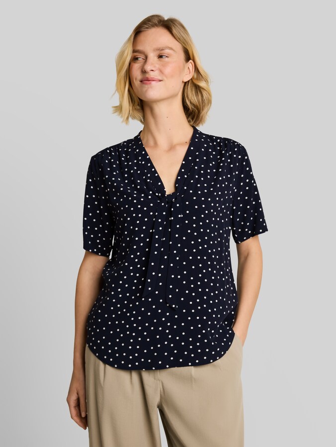 Chemisier à pois par Women, navy white small dot design