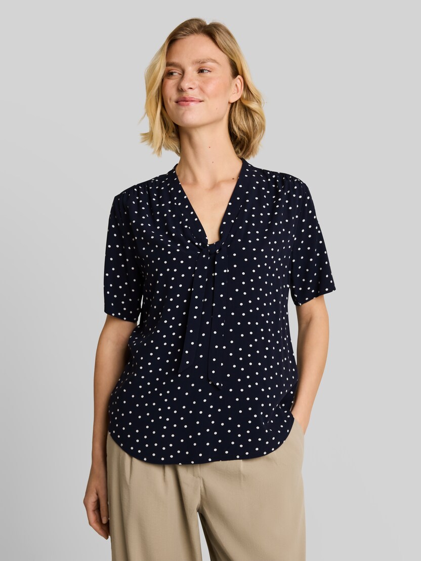 Bluse mit Punktemuster von Women, navy white small dot design