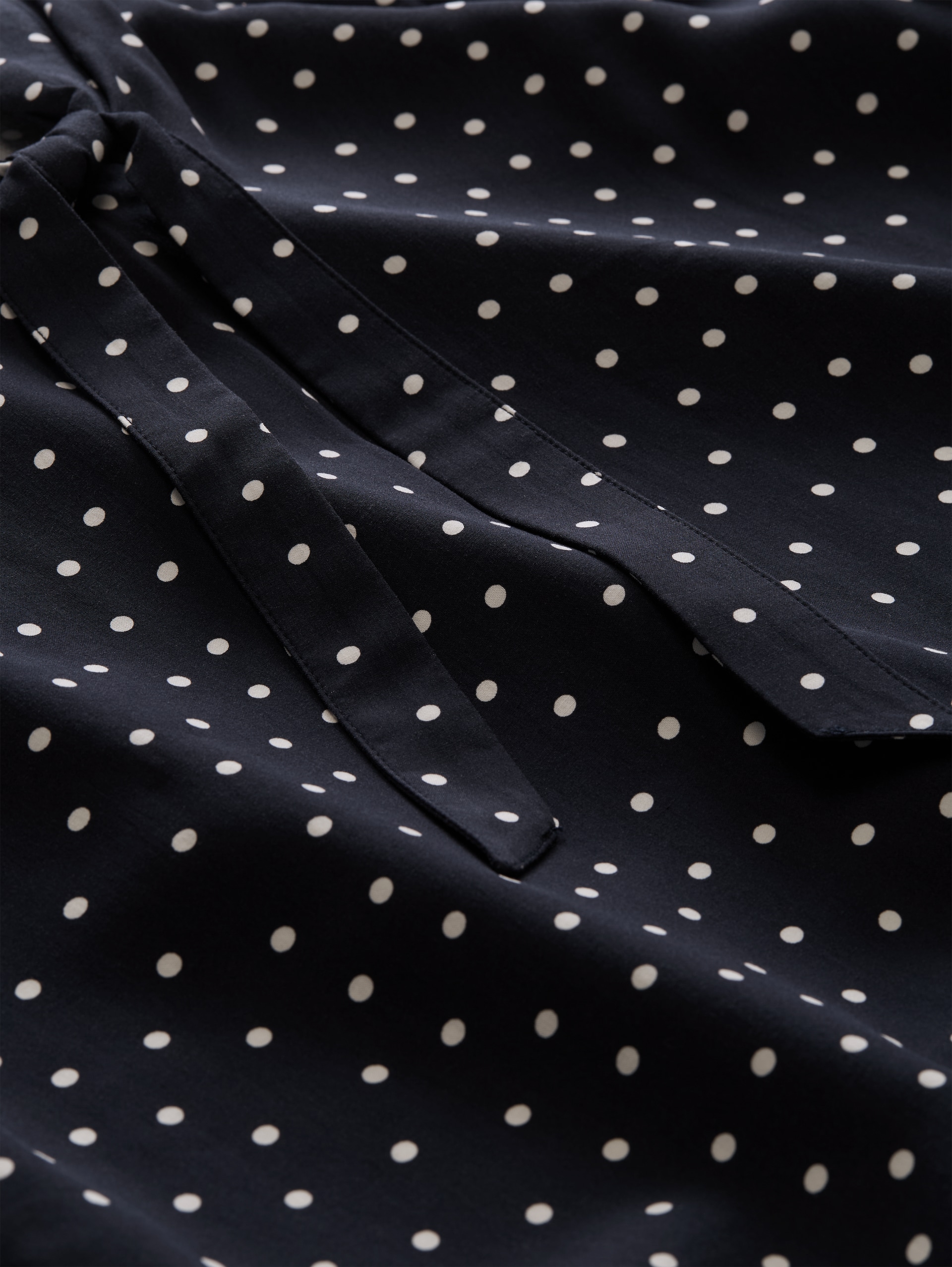 Chemisier à pois - navy white small dot design - Vue de la matière