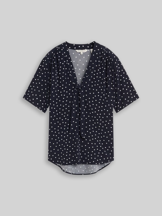 Bluse mit Punktemuster von Women, navy white small dot design