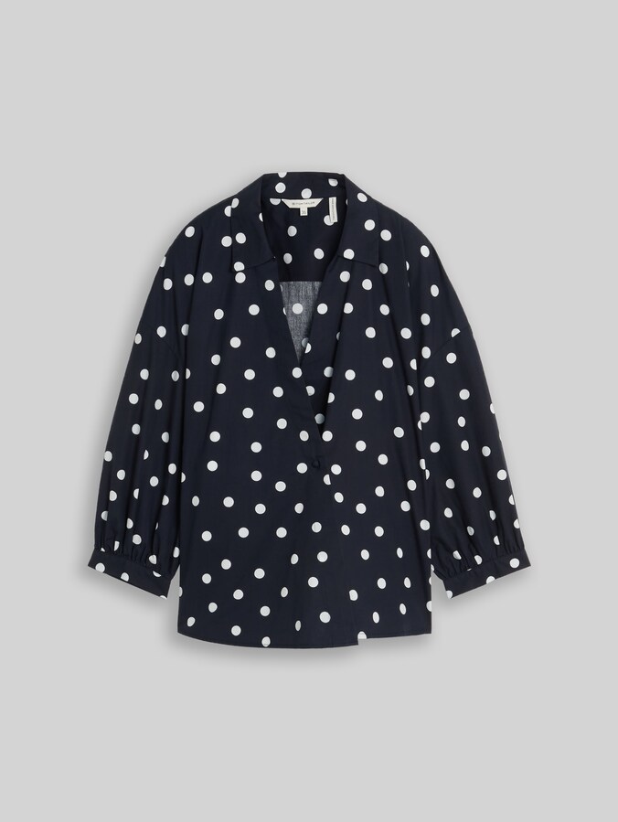 Loose Fit Wickelbluse von Women, navy big dot design