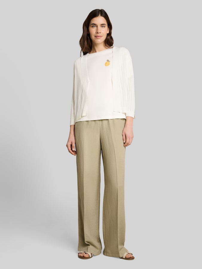T-Shirt mit Häkel-Detail von Women, Whisper White
