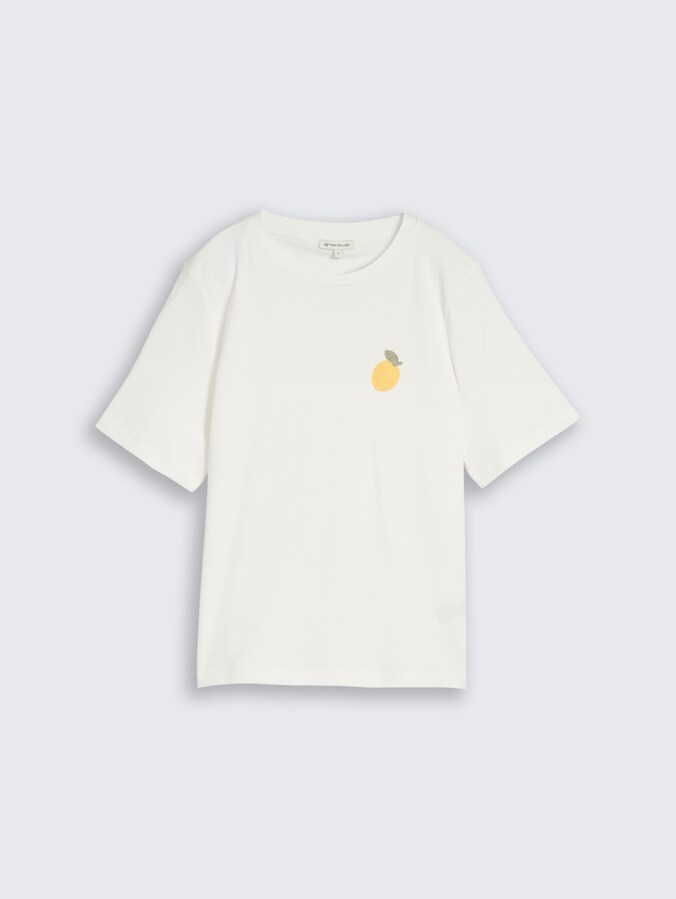 T-Shirt mit Häkel-Detail von Women, Whisper White