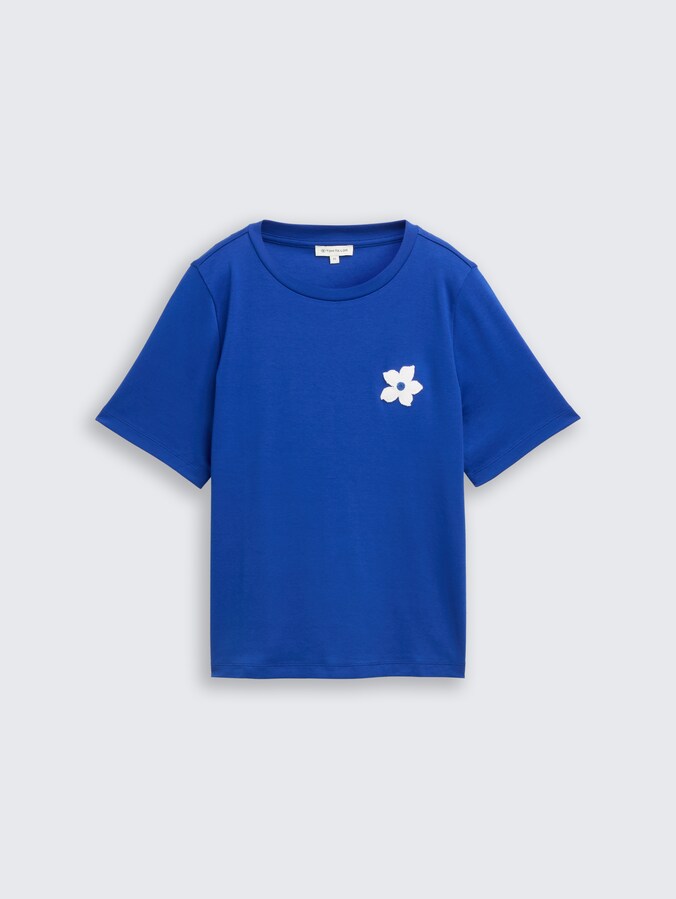 T-Shirt mit Häkel-Detail von Women, shiny royal blue