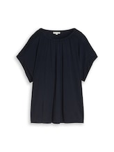 Ausgewählt, T-Shirt mit Raffungen von Tom Tailor, blau