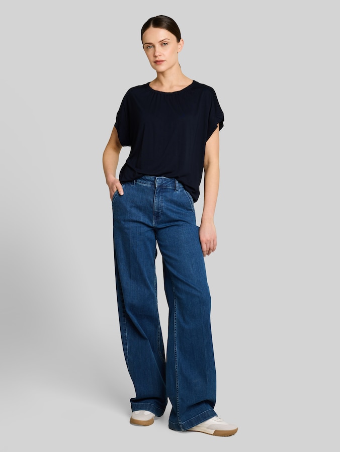 T-Shirt mit Raffungen von Women, sky captain blue