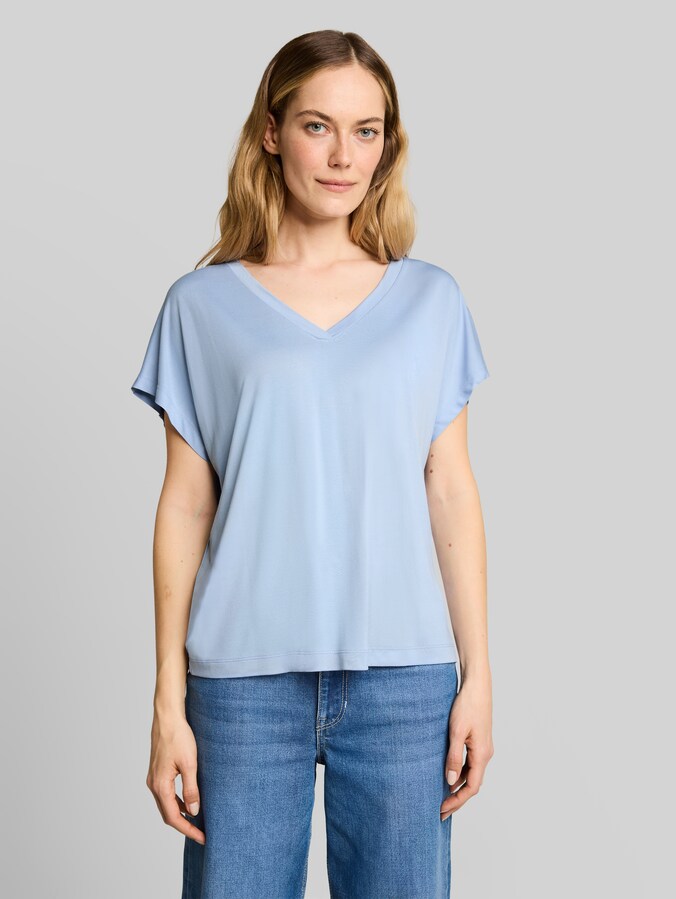T-shirt à encolure en V par Women, Kentucky Blue