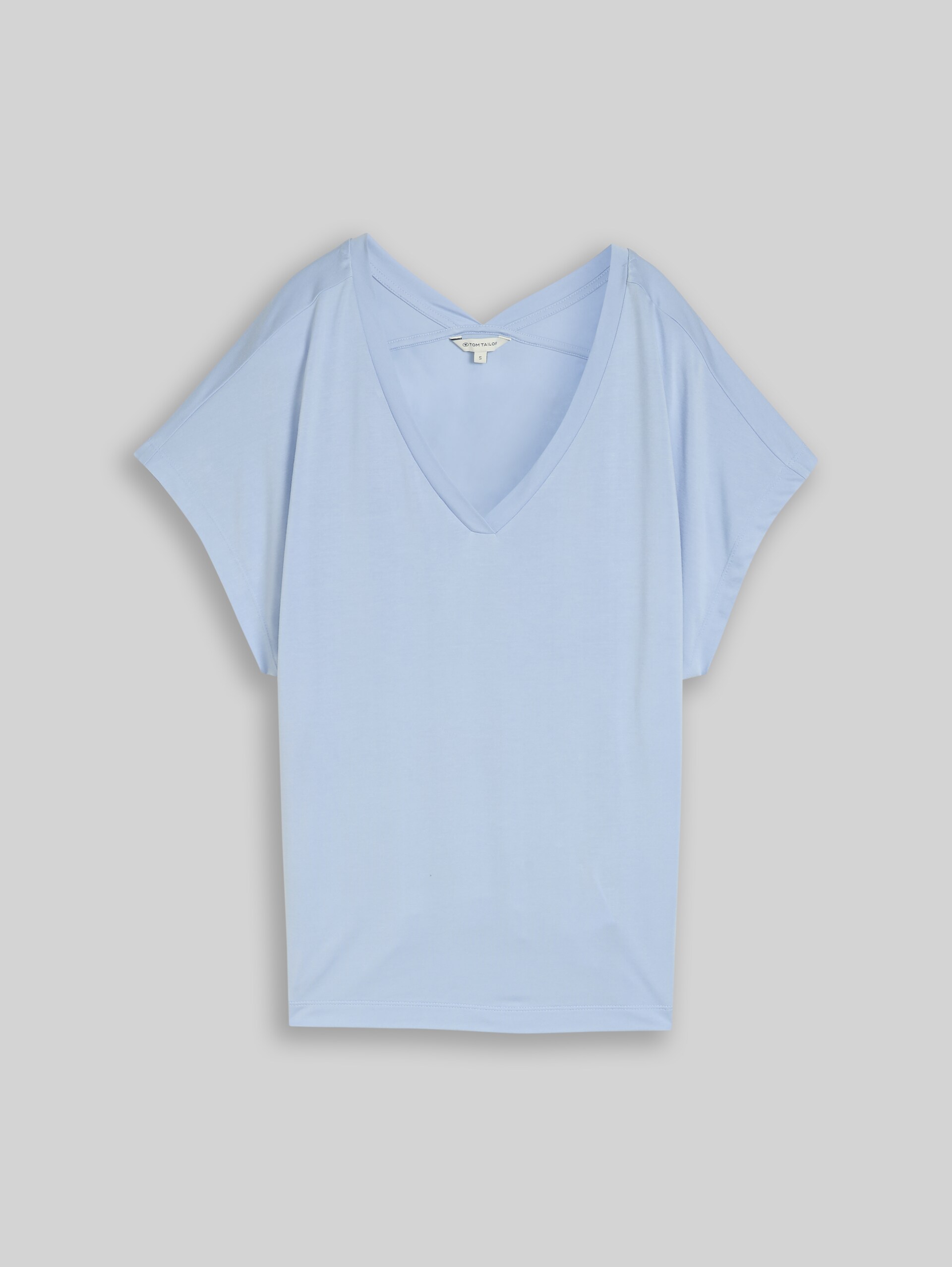 T-shirt with V-neck - Kentucky Blue - Front product view