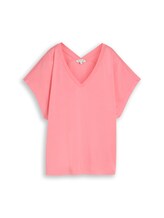 Not Selected, T-shirt with V-neck by Tom Tailor, pink