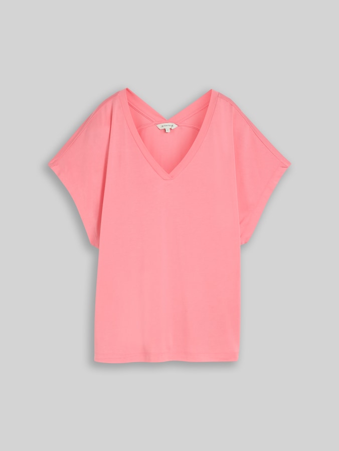 T-Shirt mit V-Ausschnitt von Women, soft fuchsia pink