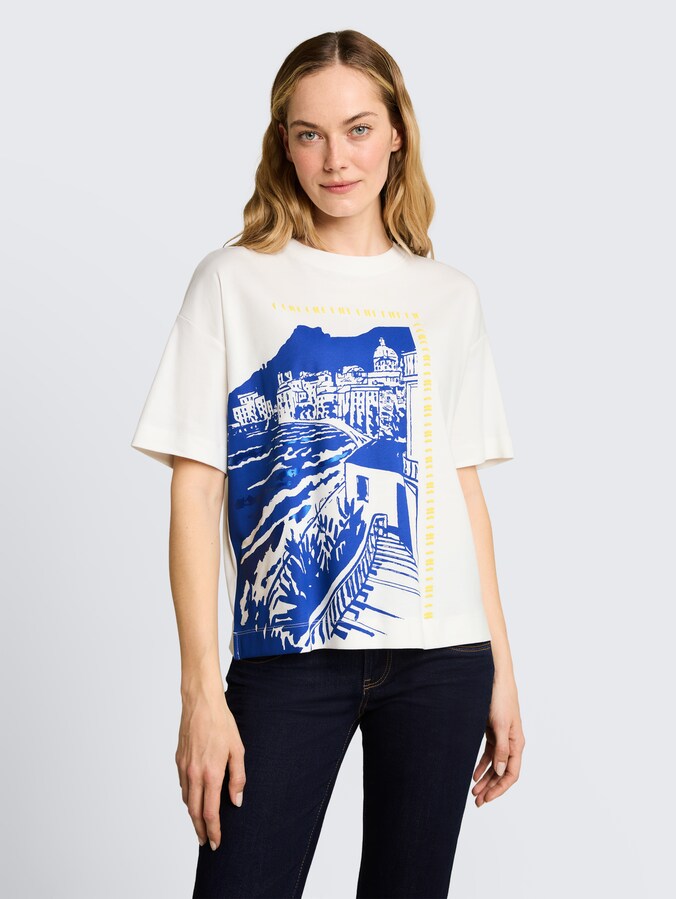 T-shirt met print door Women, Whisper White
