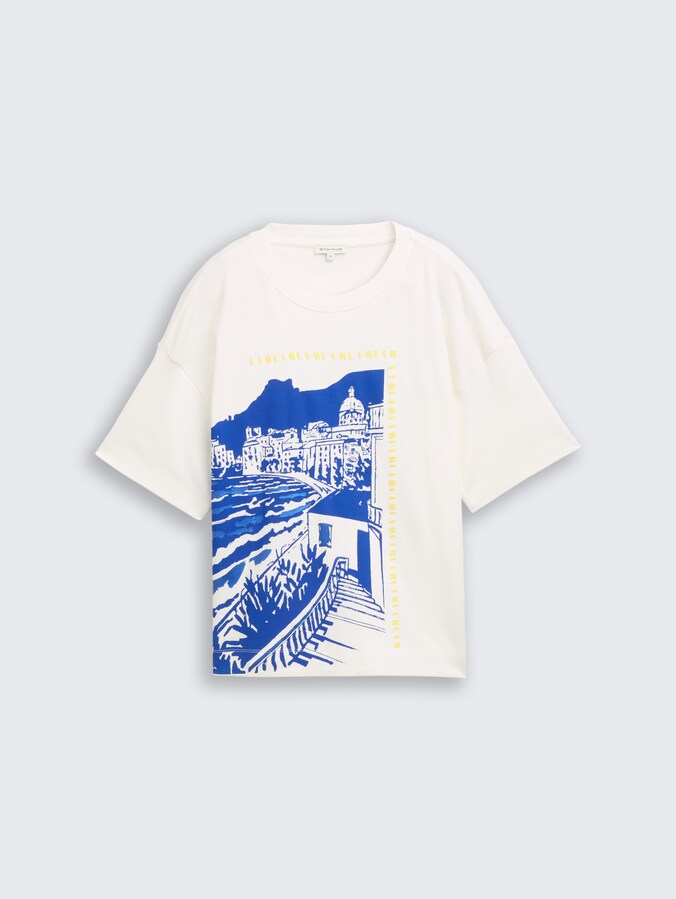 T-Shirt mit Print von Women, Whisper White