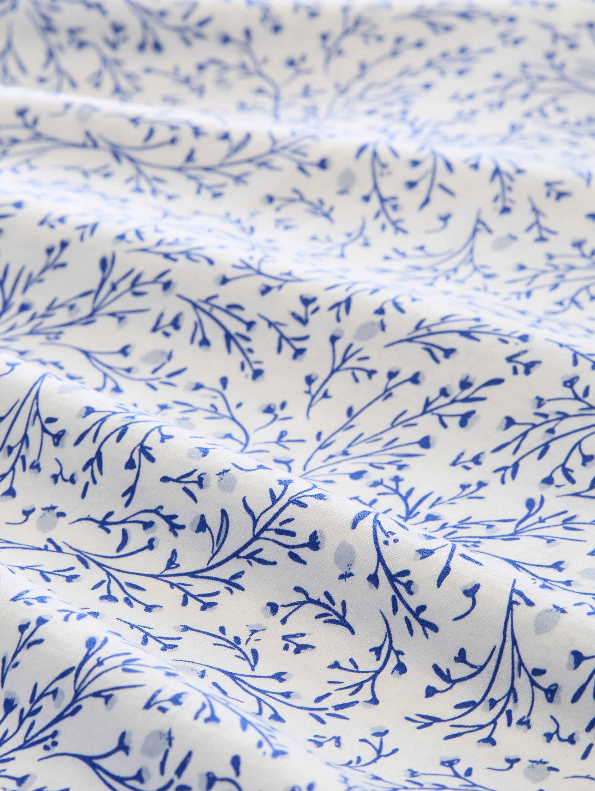 T-shirt avec nœud - white small leaves design - Vue de la matière