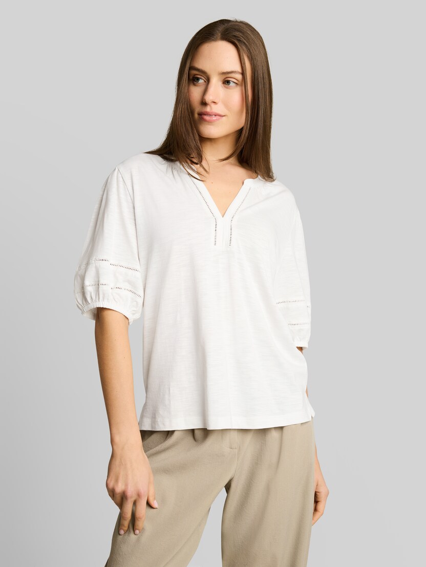 Blusenshirt mit Spitzendetails von Women, Whisper White