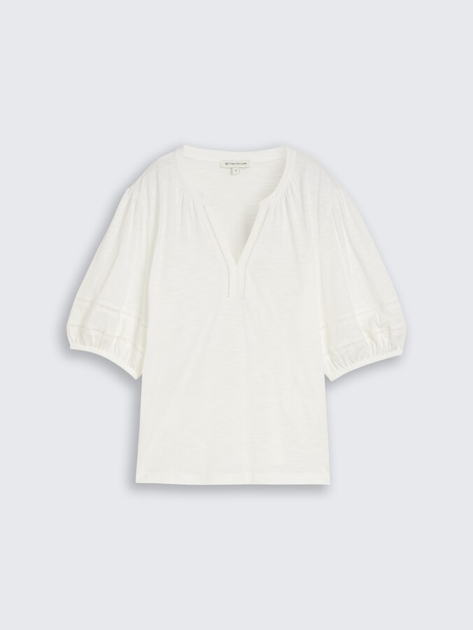 Blusenshirt mit Spitzendetails von Women, Whisper White