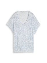 Non sélectionné, T-shirt froissé à motifs par Tom Tailor, blanc