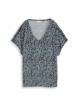Non sélectionné, T-shirt froissé à motifs par Tom Tailor, bleu