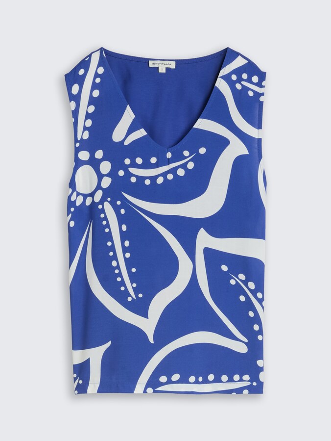 Top mit Blumenmuster von Women, shiny royal blue