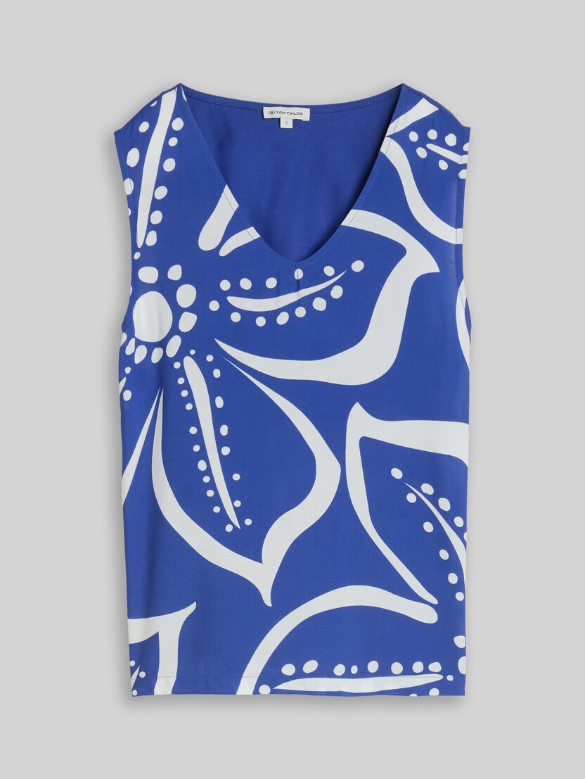 Top mit Blumenmuster von Women, shiny royal blue